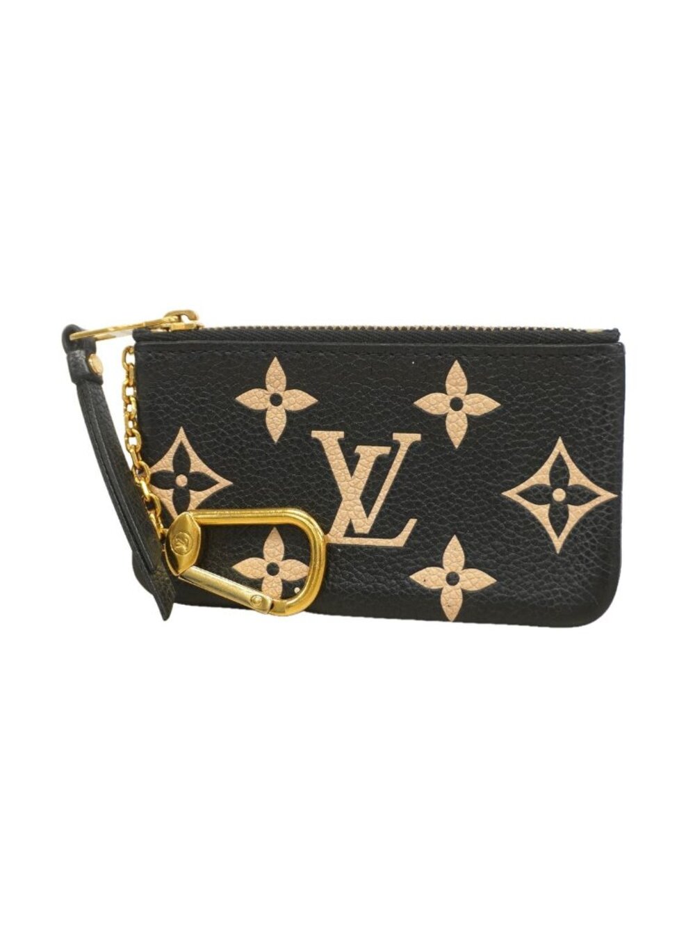 Louis Vuitton Coin Purse Monogram Empreinte Bicolor Pochette Cles Black Beige